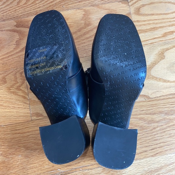 Tahari mule animal print genuine calf leather - Picture 7 of 7